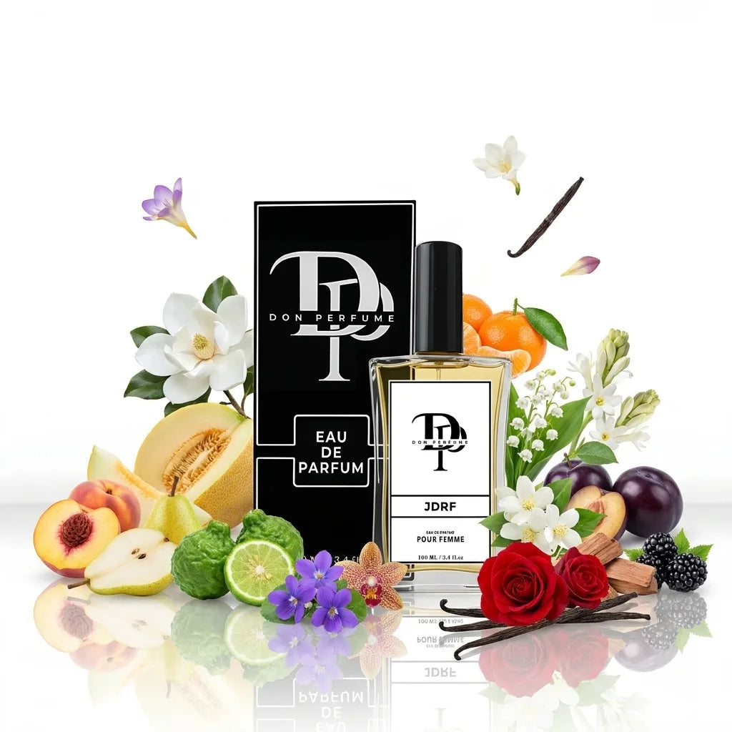 JDRF y sus ingredientes, perfume de equivalencia que recuerda a J'adore de Dior · Don Perfume