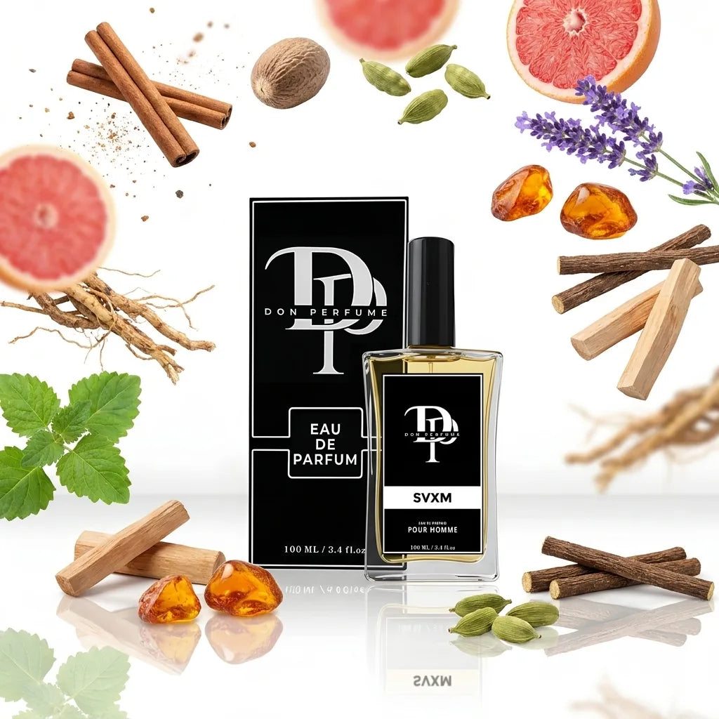 SVXM y sus ingredientes, perfume de equivalencia que recuerda a Sauvage Elixir de Dior · Don Perfume